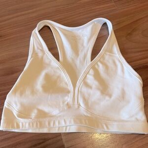 Beyond Yoga Spacedye Lift Your Spirits Sports Bra in White